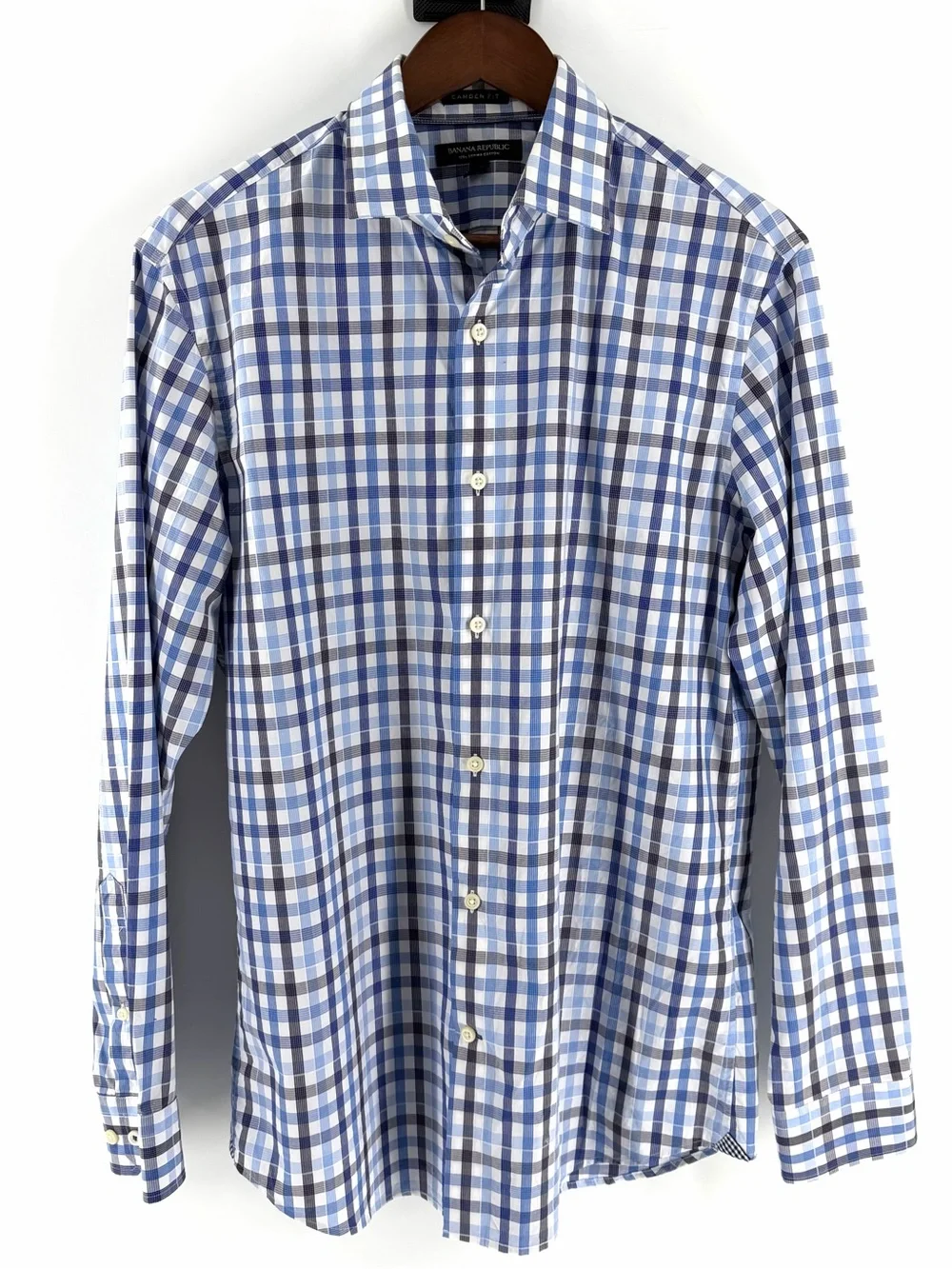Banana Republic Camden Fit Men's Plaid Long Sleeve Button-Down Shirt Size M